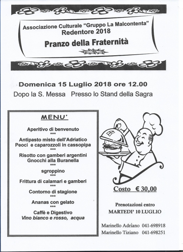pranzo fraternita 2018