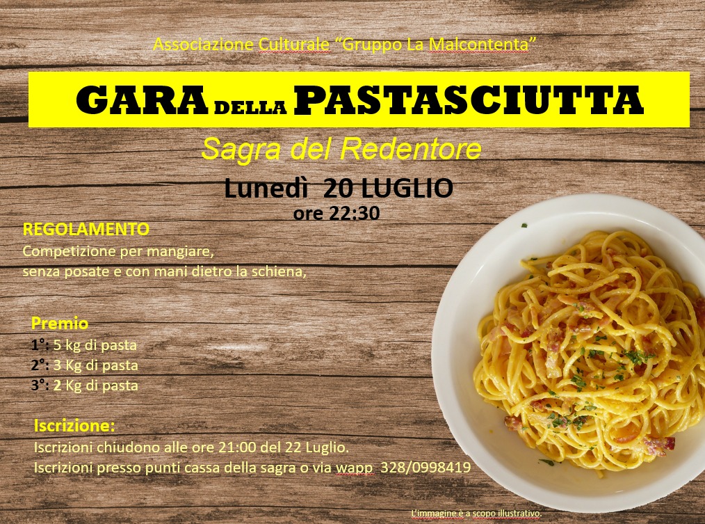 Gara pastasciutta 2026